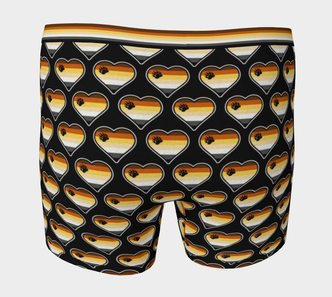 Bear Pride Flag Heart Shape Pattern Boxer Briefs