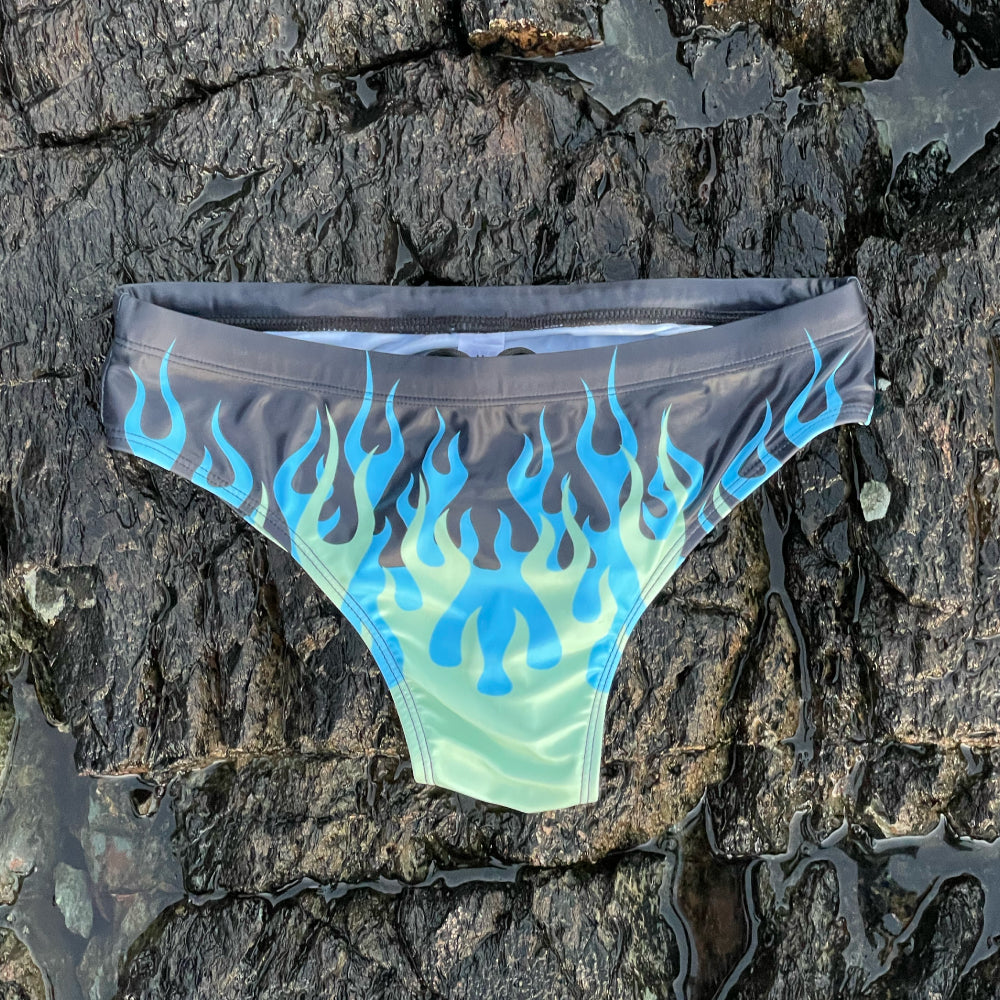 Blue Hot Rod Flame Speedo Alex Mac