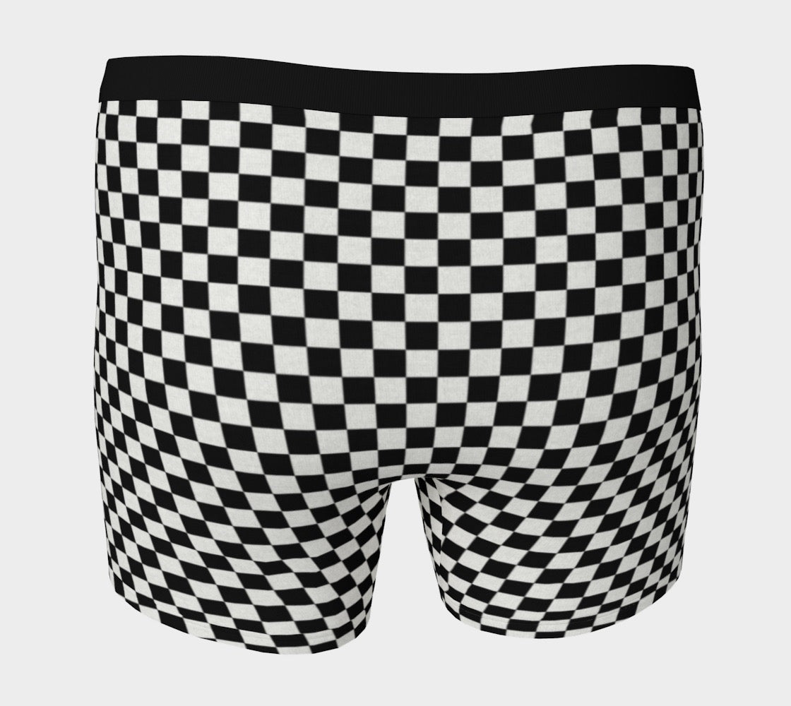 Checkerboard Print Men's Boxer Briefs - Alex Mac Design