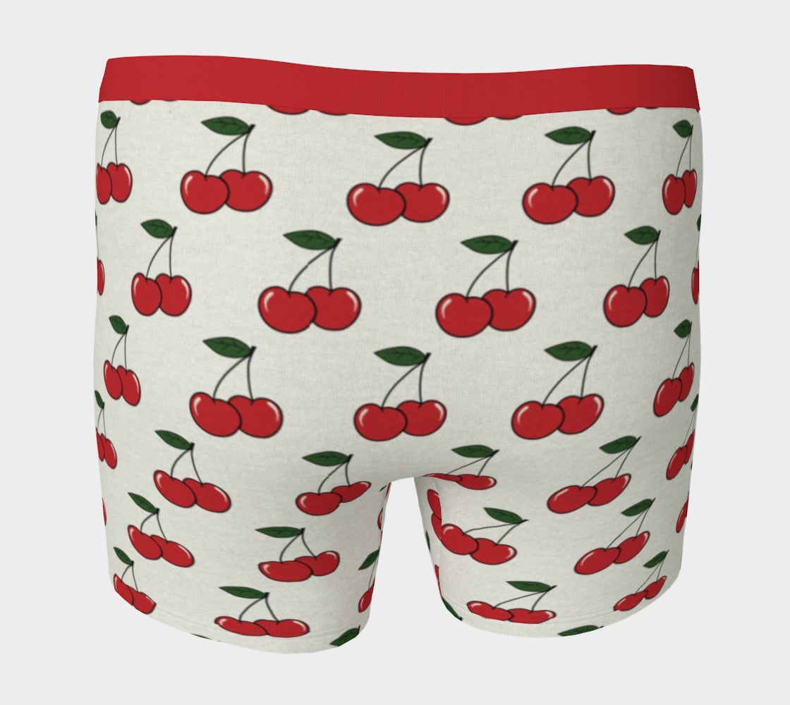 Cherry Print Men's Boxer Briefs