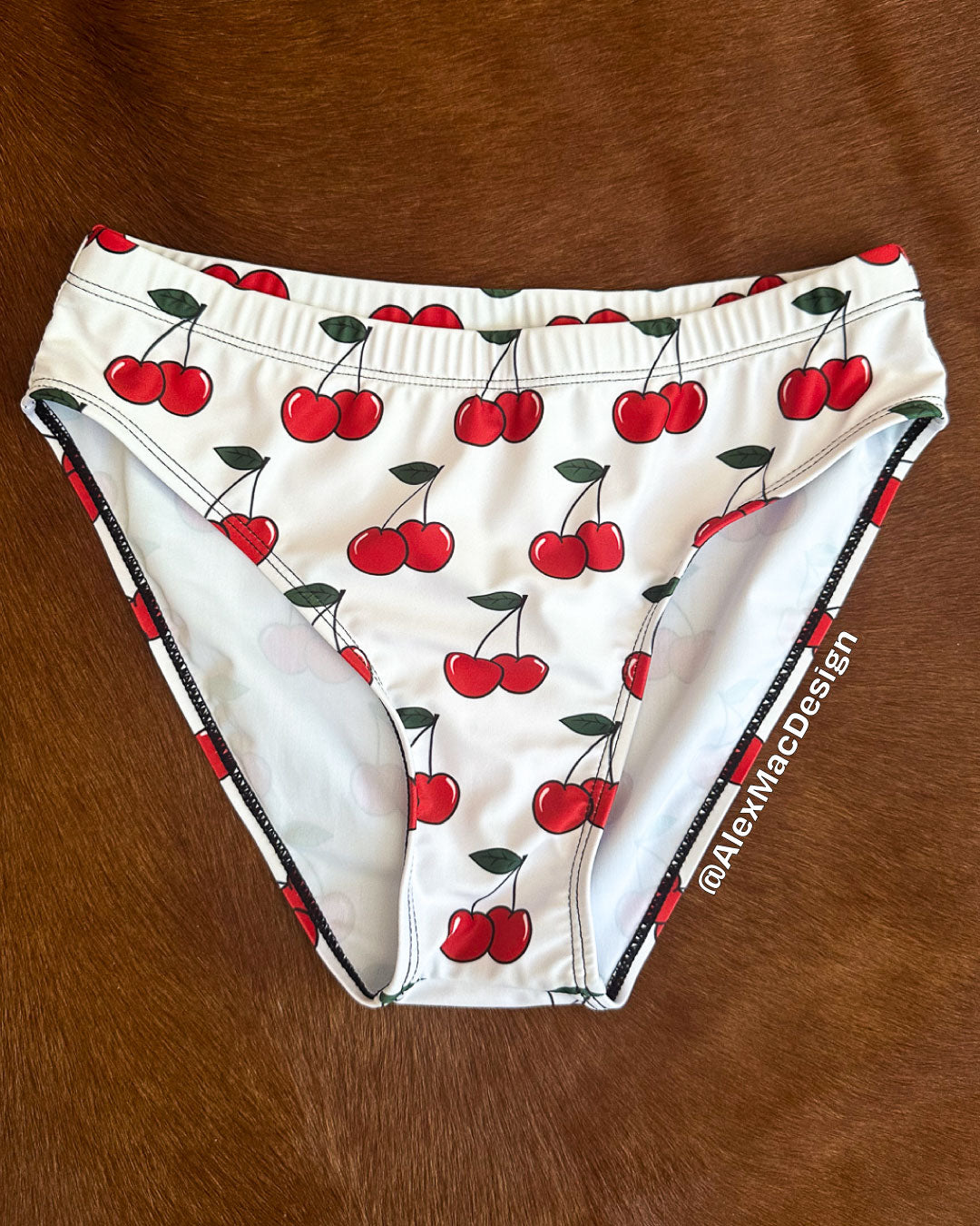 Cherry Print Swim Briefs