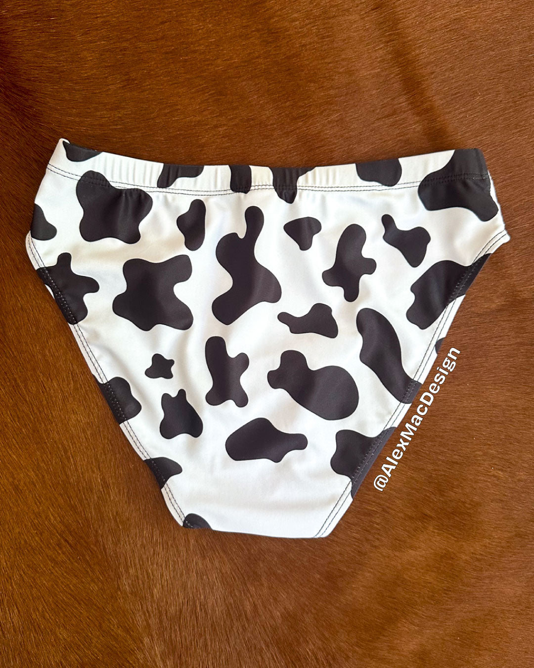 Cow Print Swim Briefs