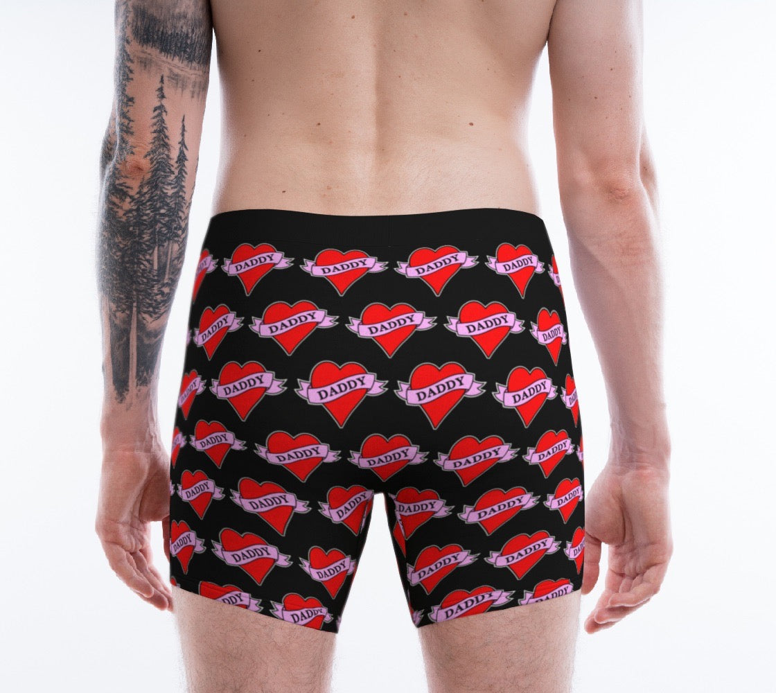 Daddy Heart Tattoo Men's Boxer Briefs