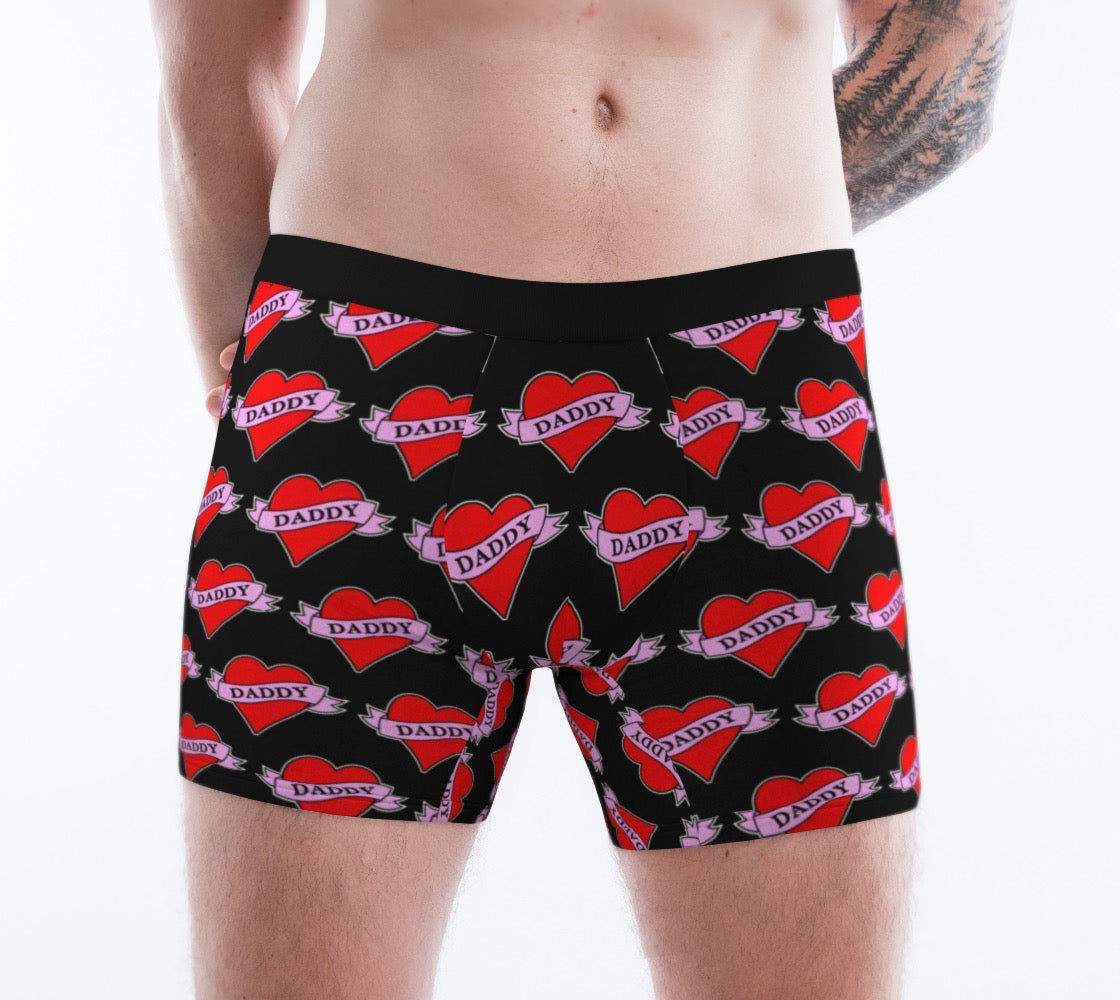 Daddy Heart Tattoo Men's Boxer Briefs