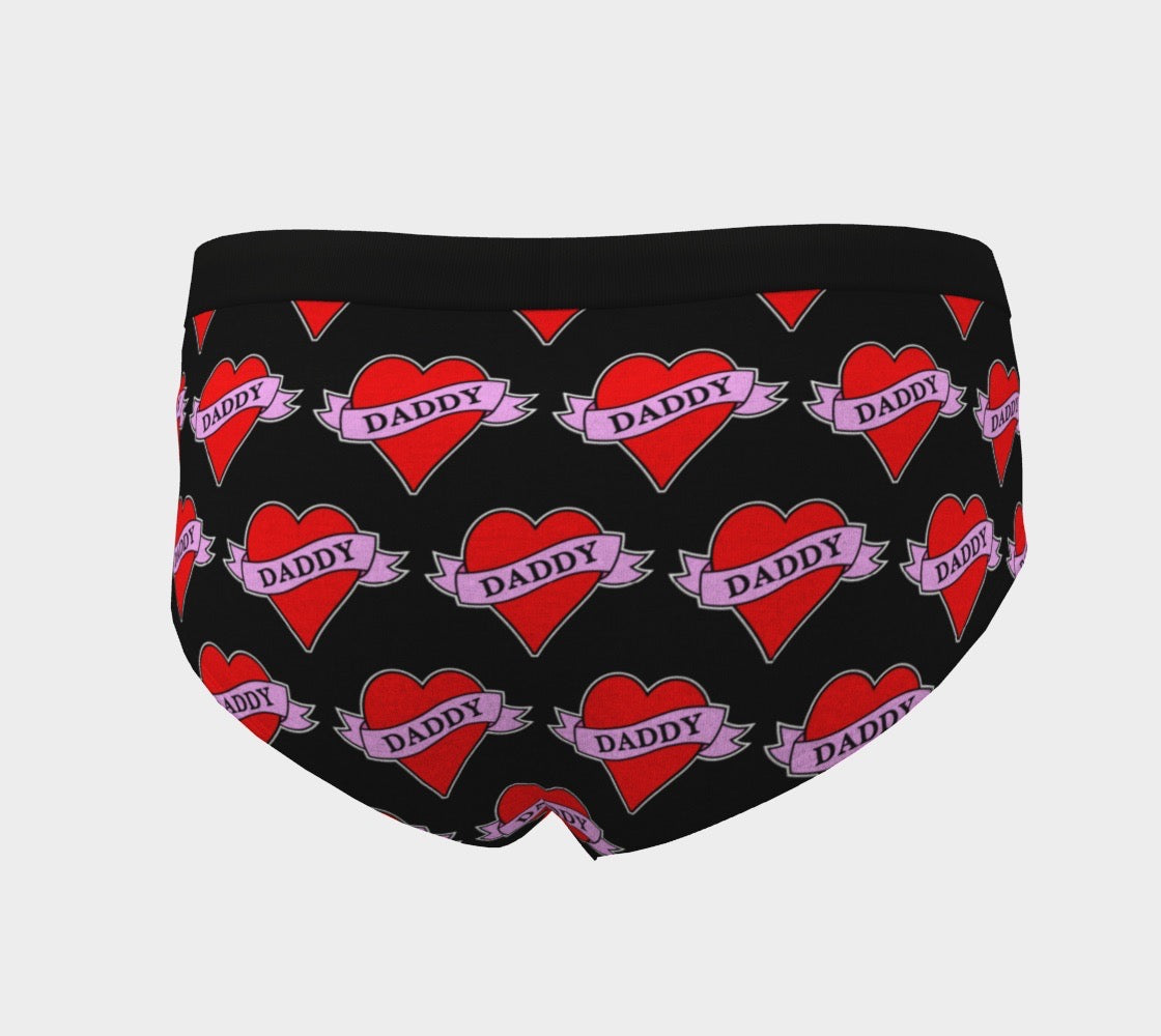 Daddy Heart Tattoo Pattern Women's Cheeky Briefs