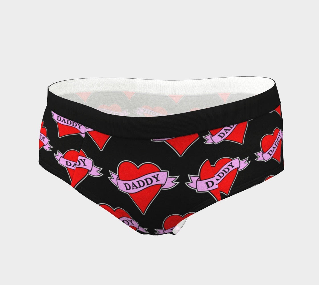 Daddy Heart Tattoo Pattern Women's Cheeky Briefs
