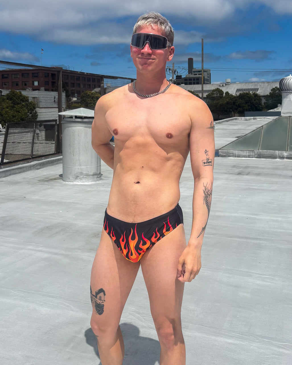 Hot Rod Flames Swim Briefs – Alex Mac Design