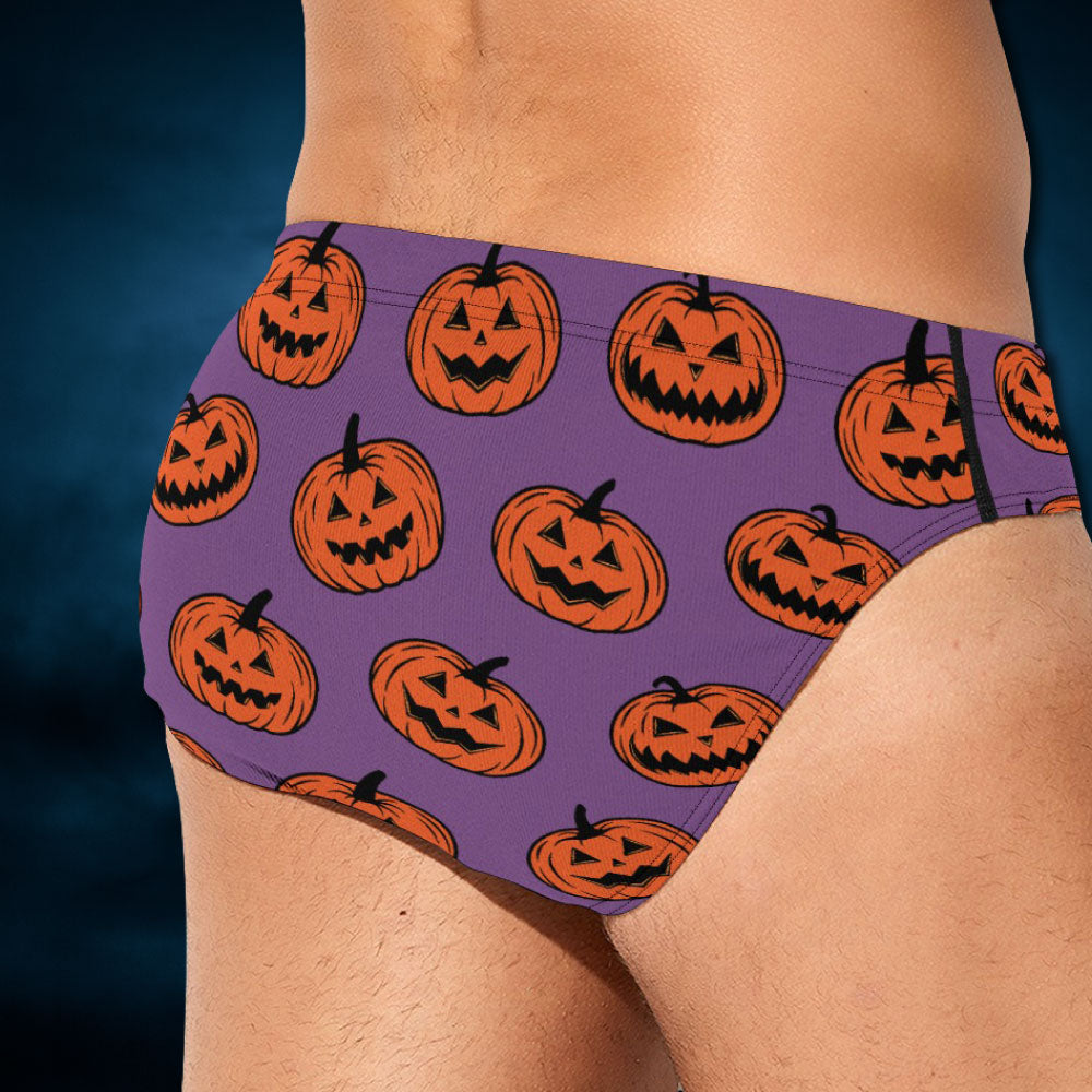Jack-O'-Lantern Men's Halloween Brief Underwear