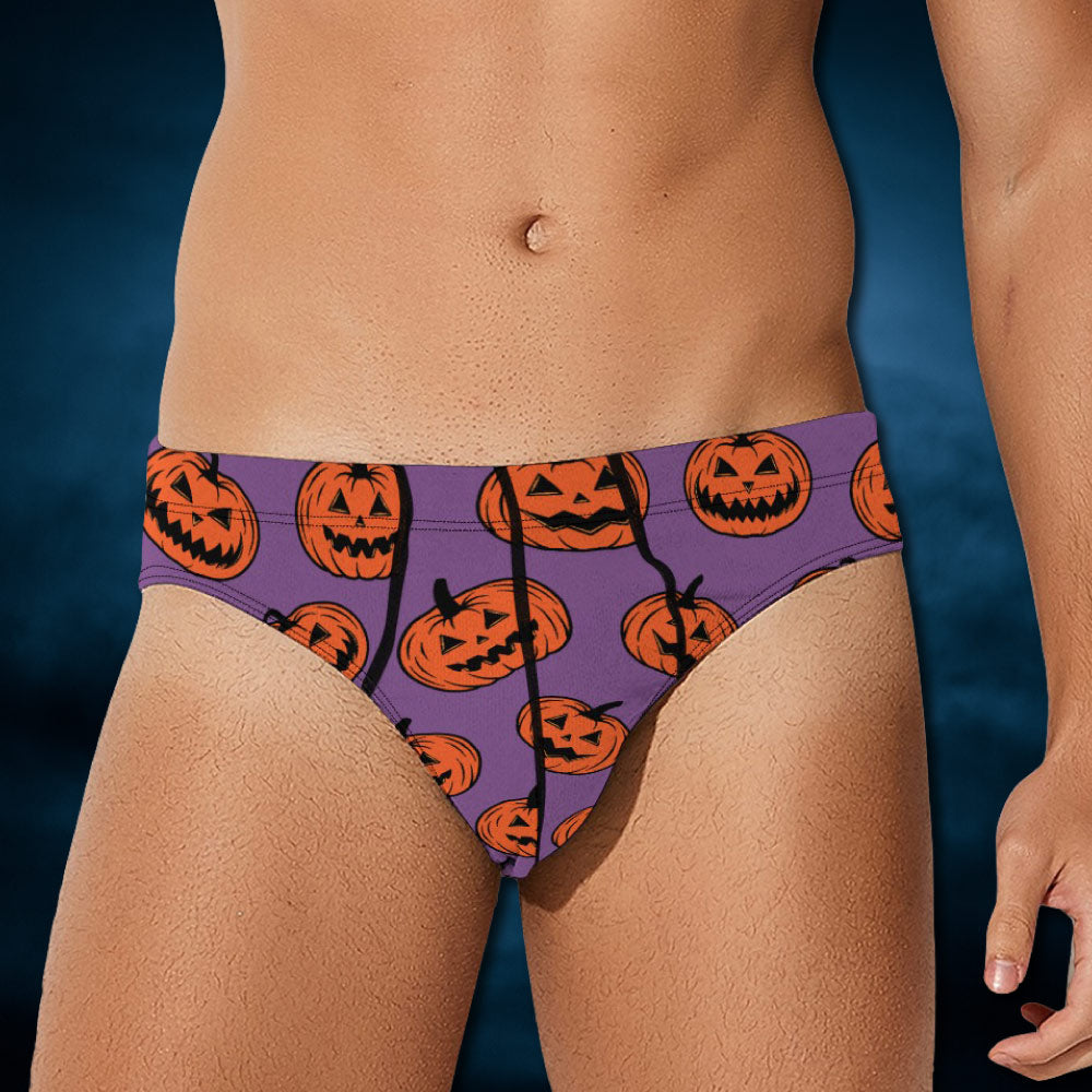Jack-O'-Lantern Men's Halloween Brief Underwear