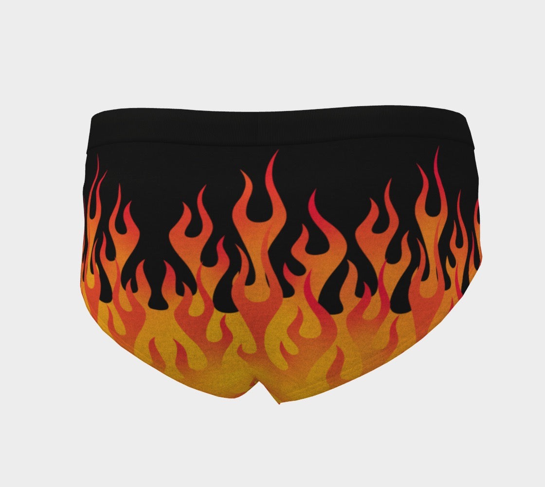 Hot Rod Flame / Fire Print Women's Cheeky Briefs