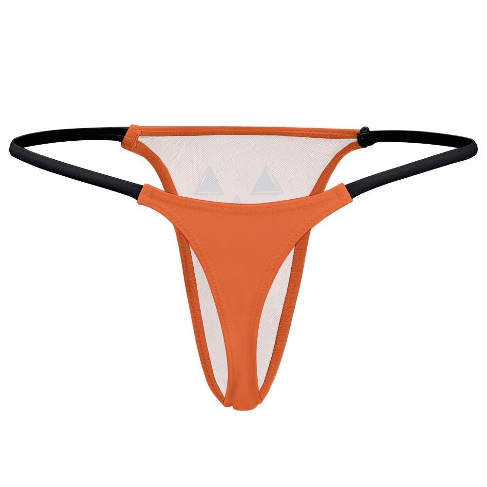 Jack-O'-Lantern Face Halloween Thong