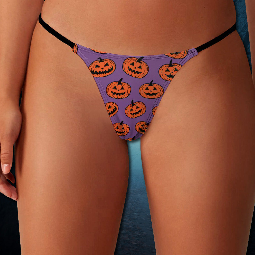 Jack-O'-Lantern Halloween Thong