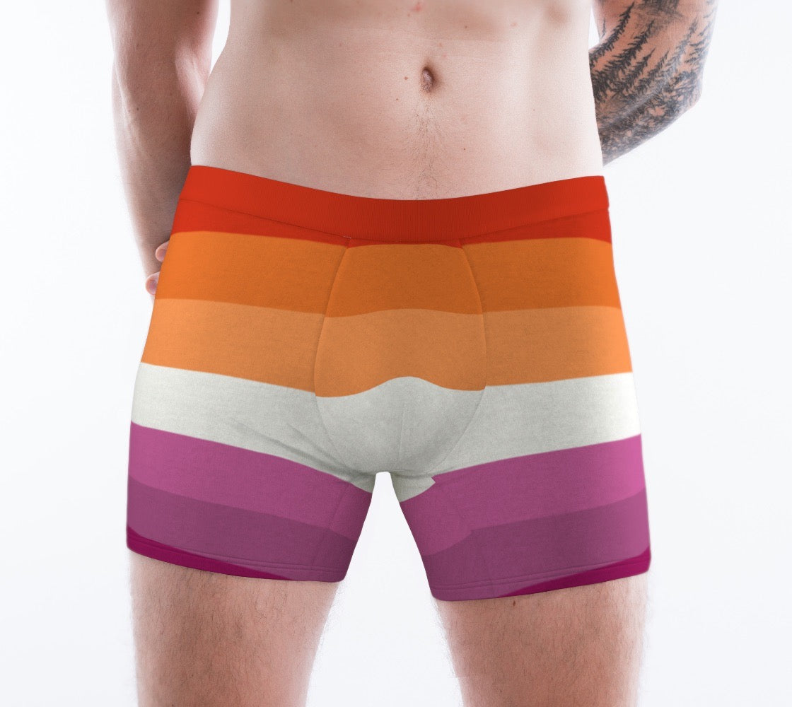 Lesbian Pride Flag Mens Boxer Briefs