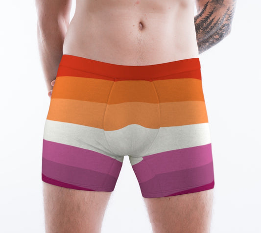 Lesbian Pride Flag Mens Boxer Briefs