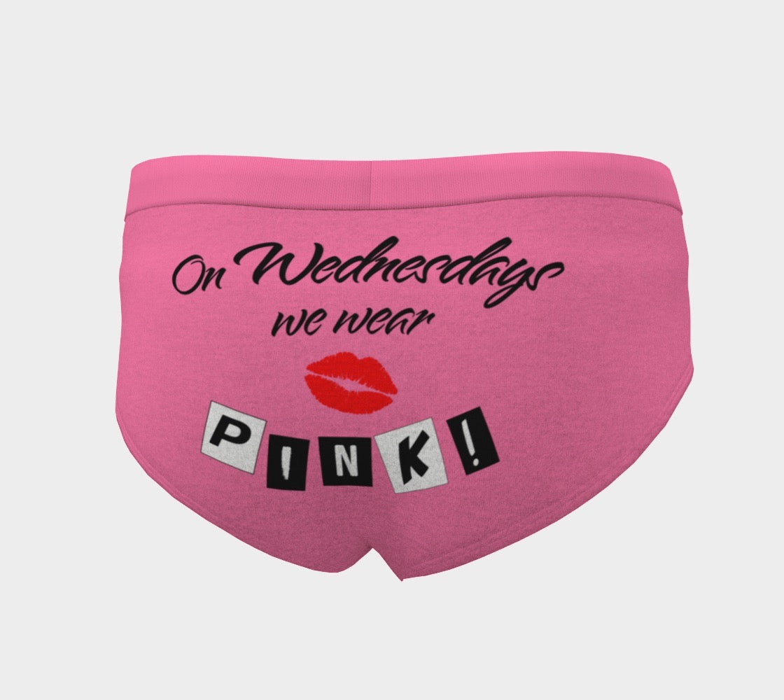 Mean Girls "On Wednesdays We Wear Pink" Movie Quote Women's Cheeky Briefs