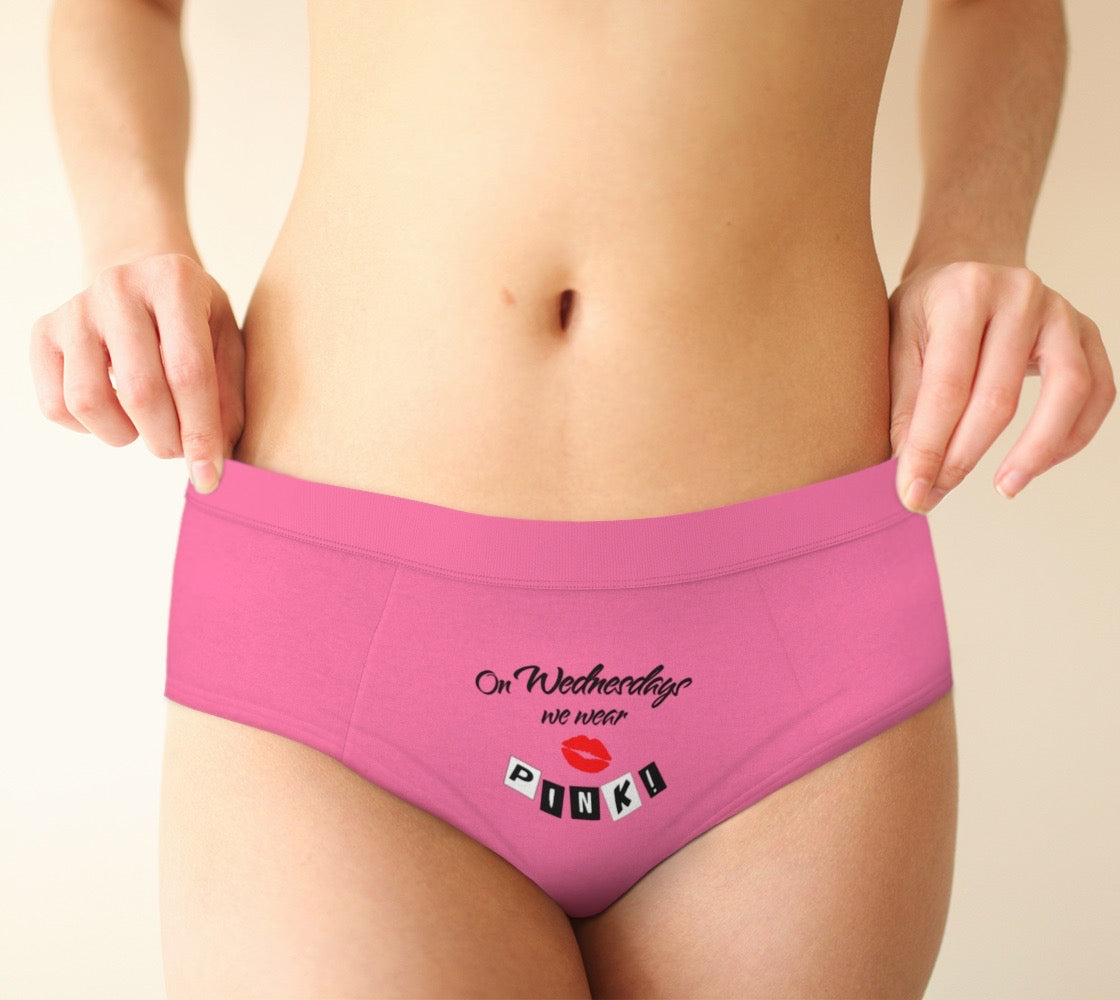 Mean Girls "On Wednesdays We Wear Pink" Movie Quote Women's Cheeky Briefs