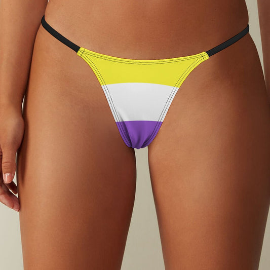 Non-binary Pride Flag Thong - Alex Mac Design