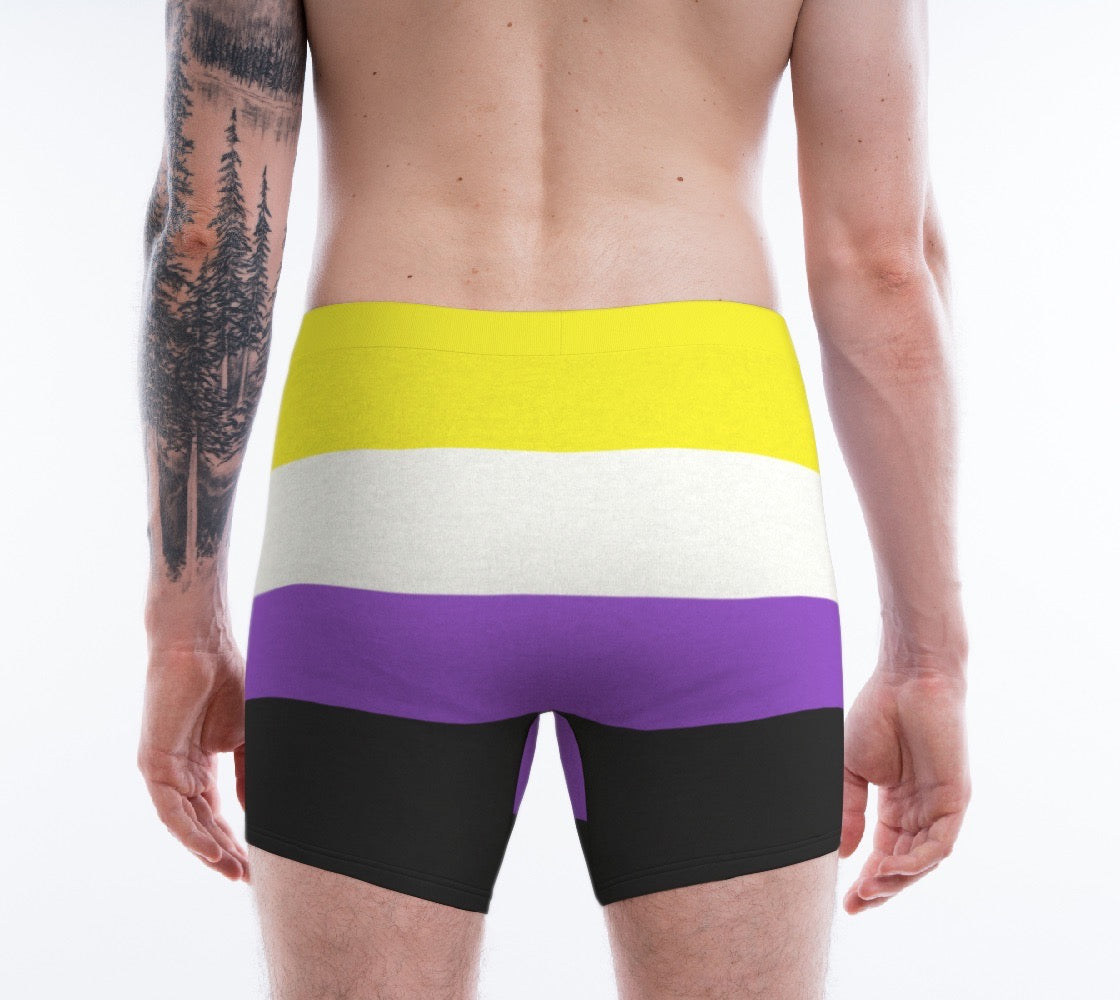 Non-binary Pride Flag Men's Boxer Briefs