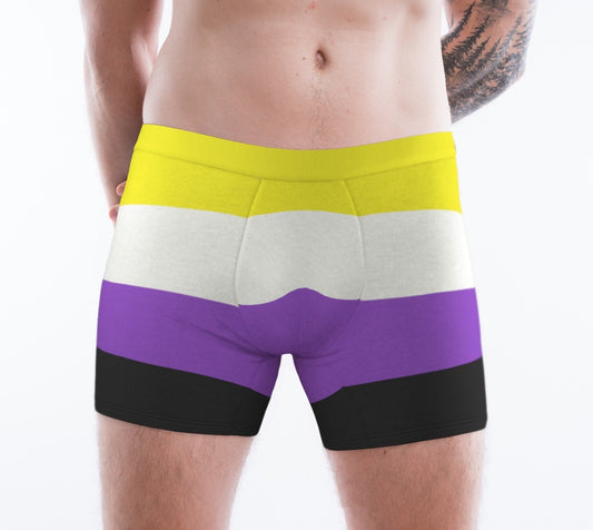 Non-binary Pride Flag Men's Boxer Briefs