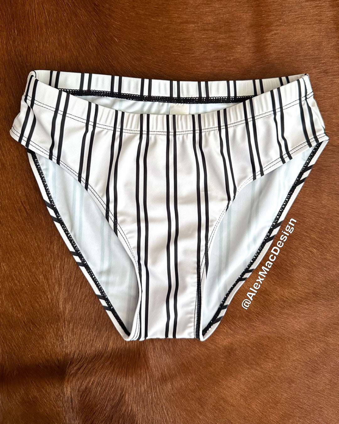 Pin Stripe Swim Briefs