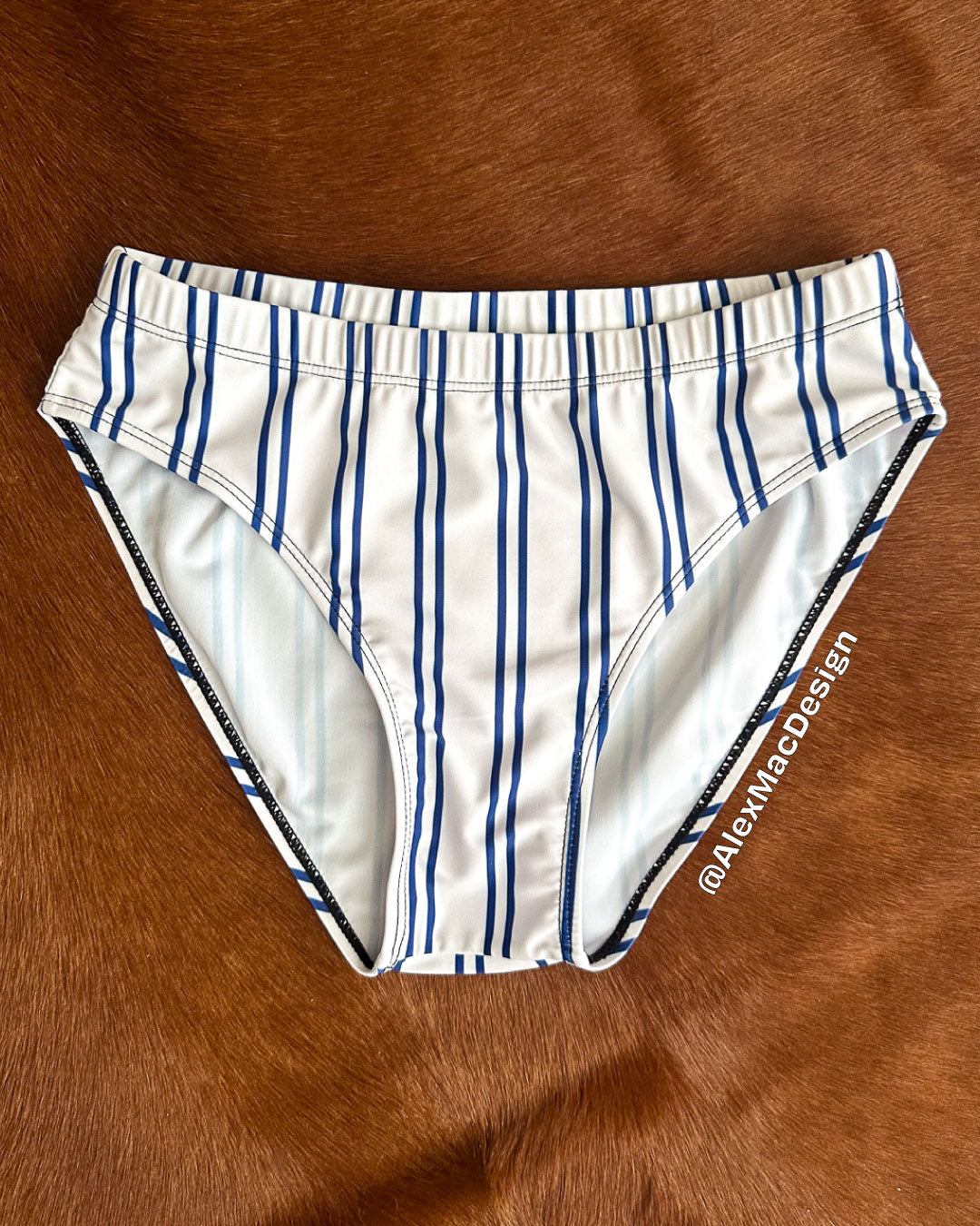 Pin Stripe Swim Briefs