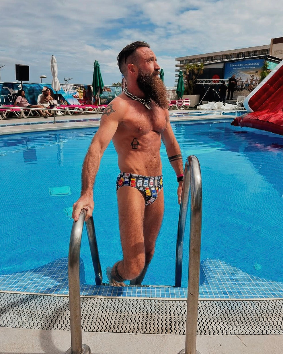 CJBeardedBrit in the Poppers Speedo Swim Briefs at Grabbys Europe by Alex Mac Design