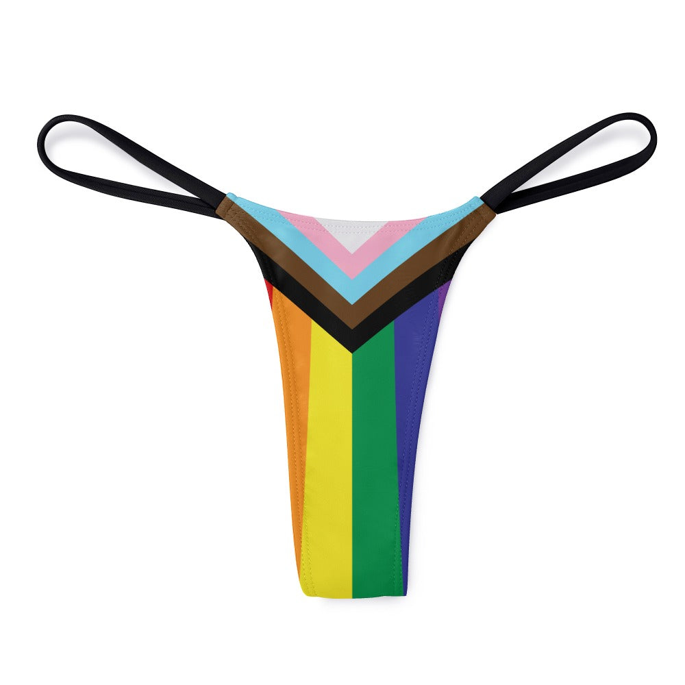 Progress Pride Flag Thong - Alex Mac Design