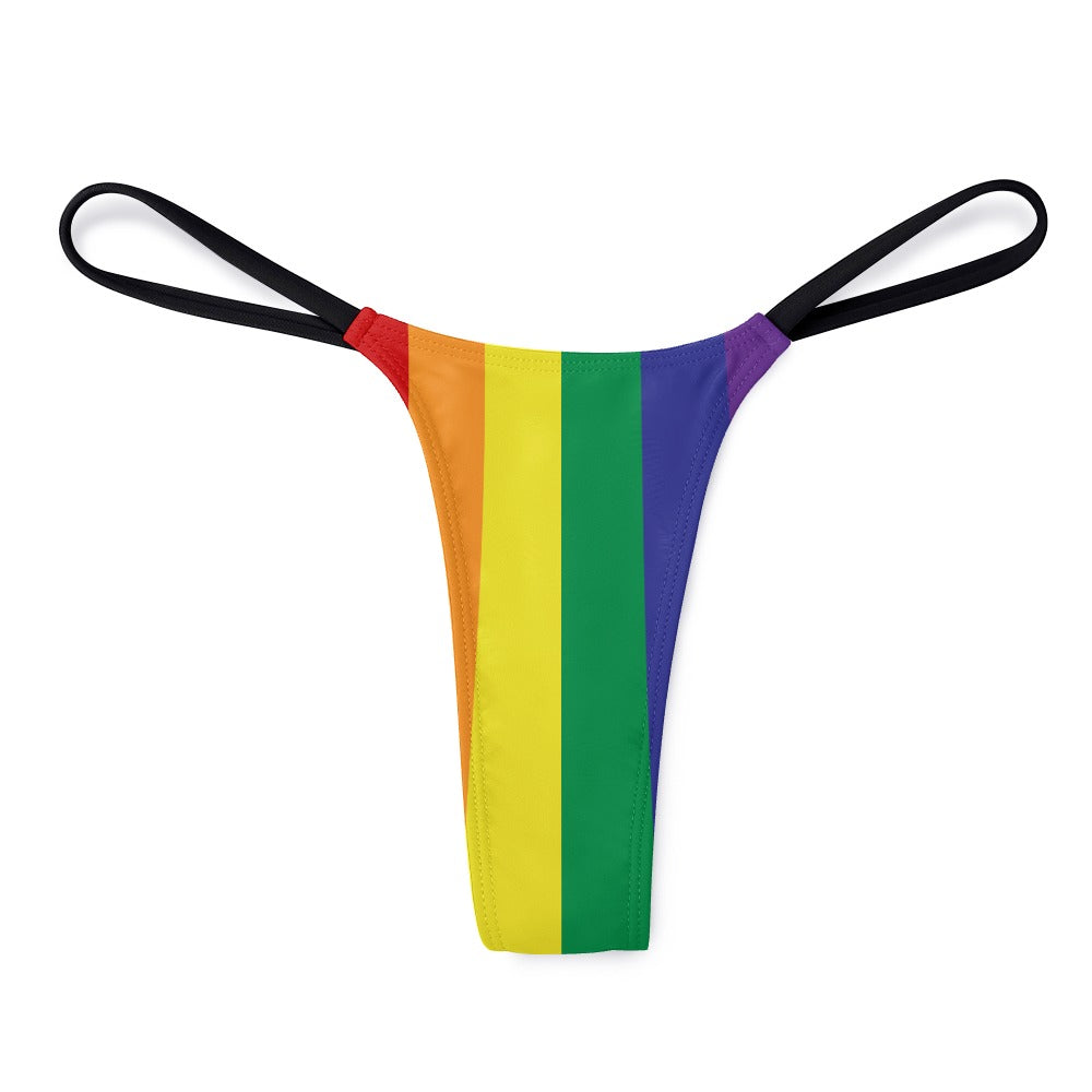 Gay Pride Flag Rainbow Women's Thong - Alex Mac Design