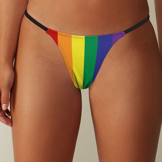 Gay Pride Flag Rainbow Women's Thong - Alex Mac Design