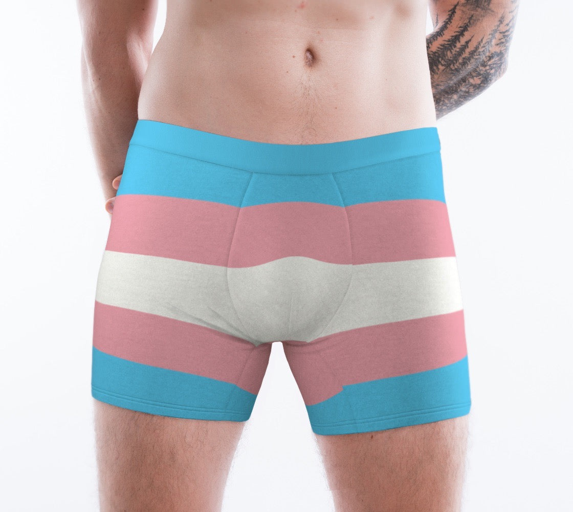 Trans Pride Flag Men's Boxer Briefs - Alex Mac Design