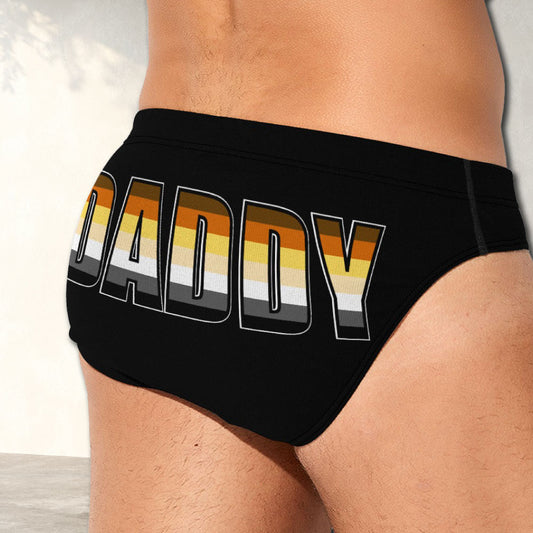 Bear Brotherhood Pride Flag "Daddy" Font Gay Mens Brief Underwear