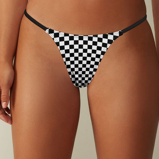 Checkerboard Print Thong - Alex Mac Design