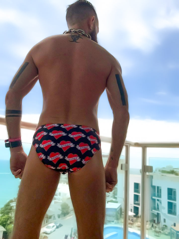 CJbeardedbrit in Daddy Speedo Swim Briefs by Alex Mac Design