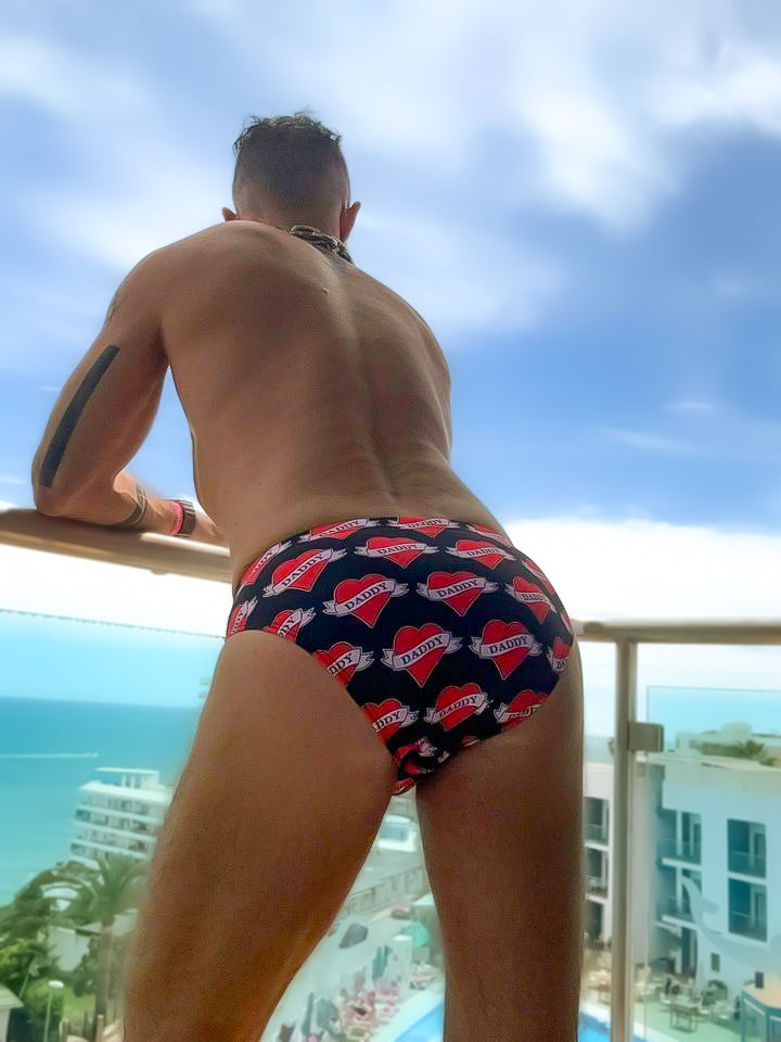 CJbeardedbrit in Daddy Speedo Swim Briefs by Alex Mac Design