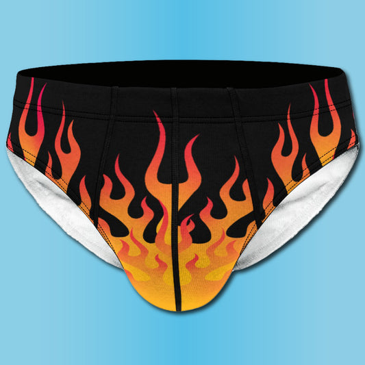 Hot Rod Flames / Fire Print Men's Briefs