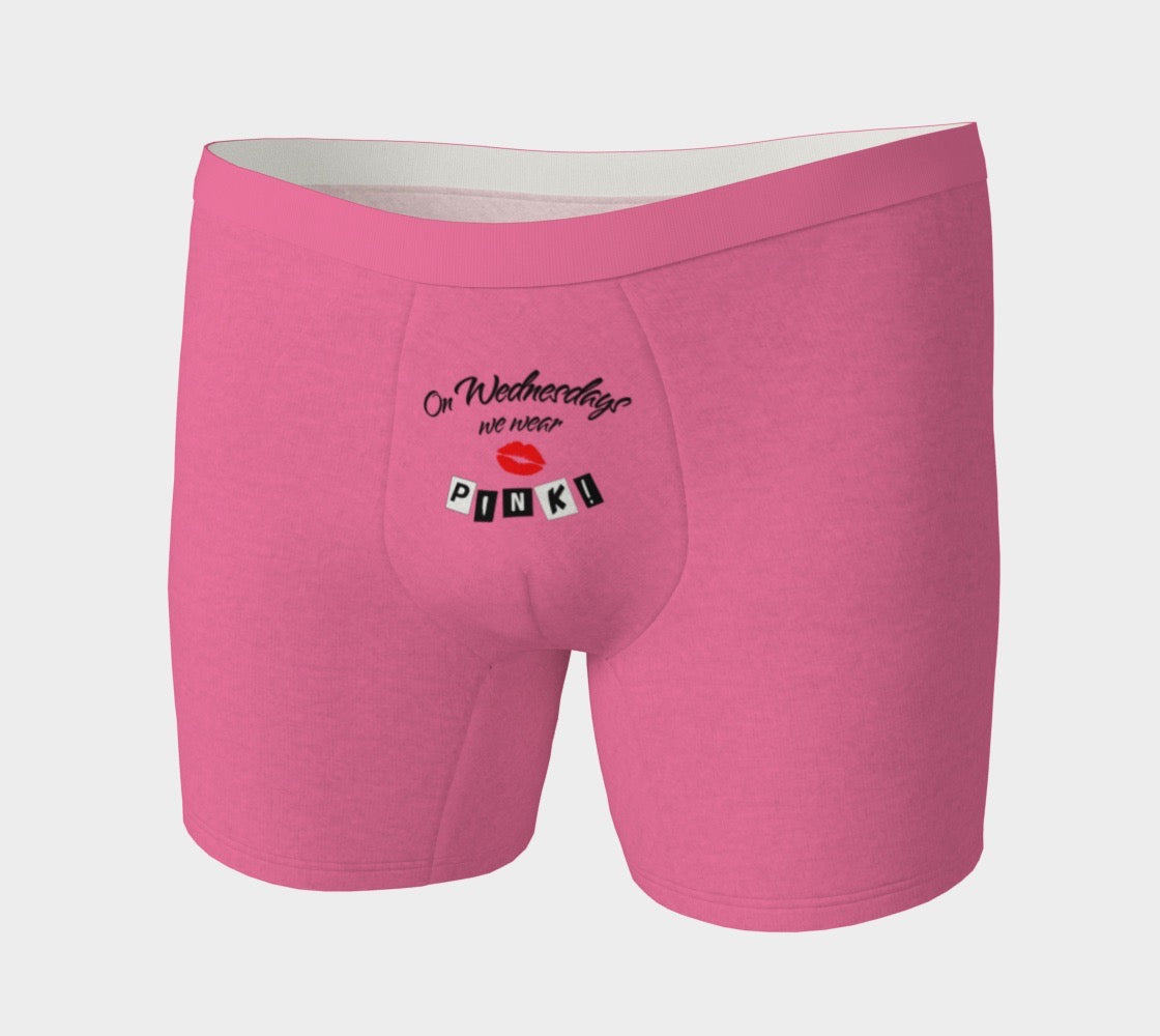 Mean Girls "On Wednesdays We Wear Pink" Movie Quote Men's Boxer Briefs