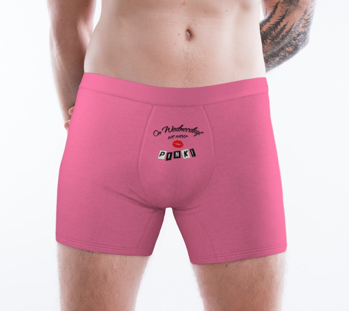 Mean Girls "On Wednesdays We Wear Pink" Movie Quote Men's Boxer Briefs