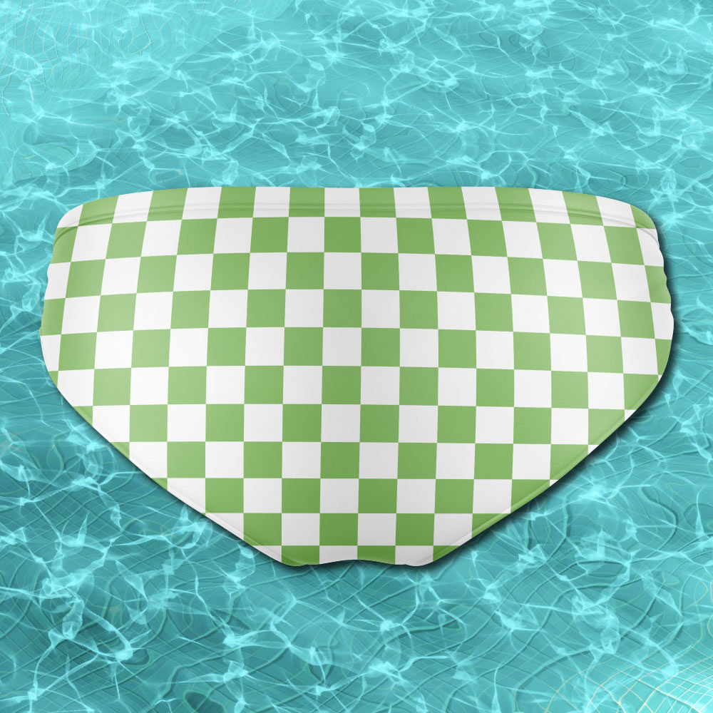 Pastel Green Checkerboard Men's Speedo - Alex Mac Design